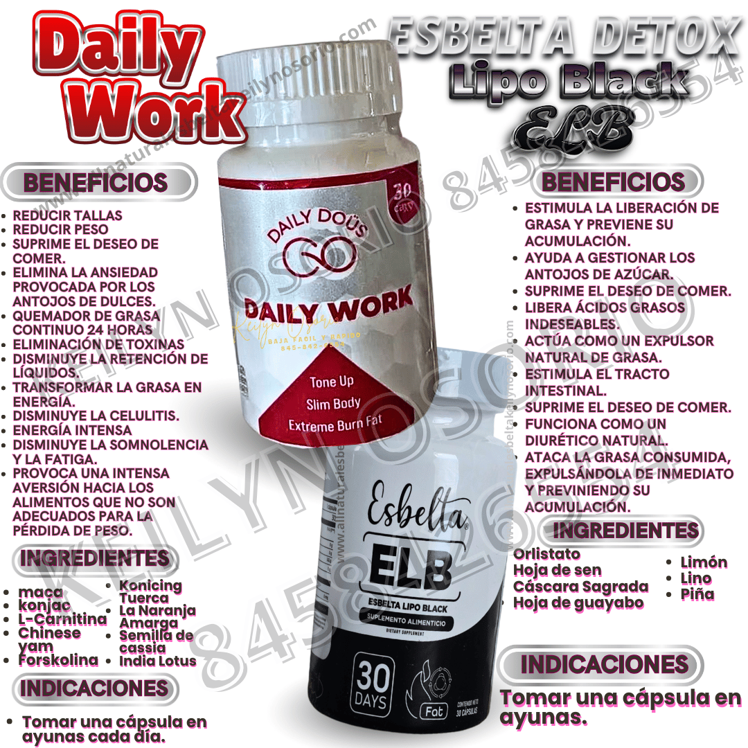 ESBELTA DETOX ELB Y DAILY WORK
