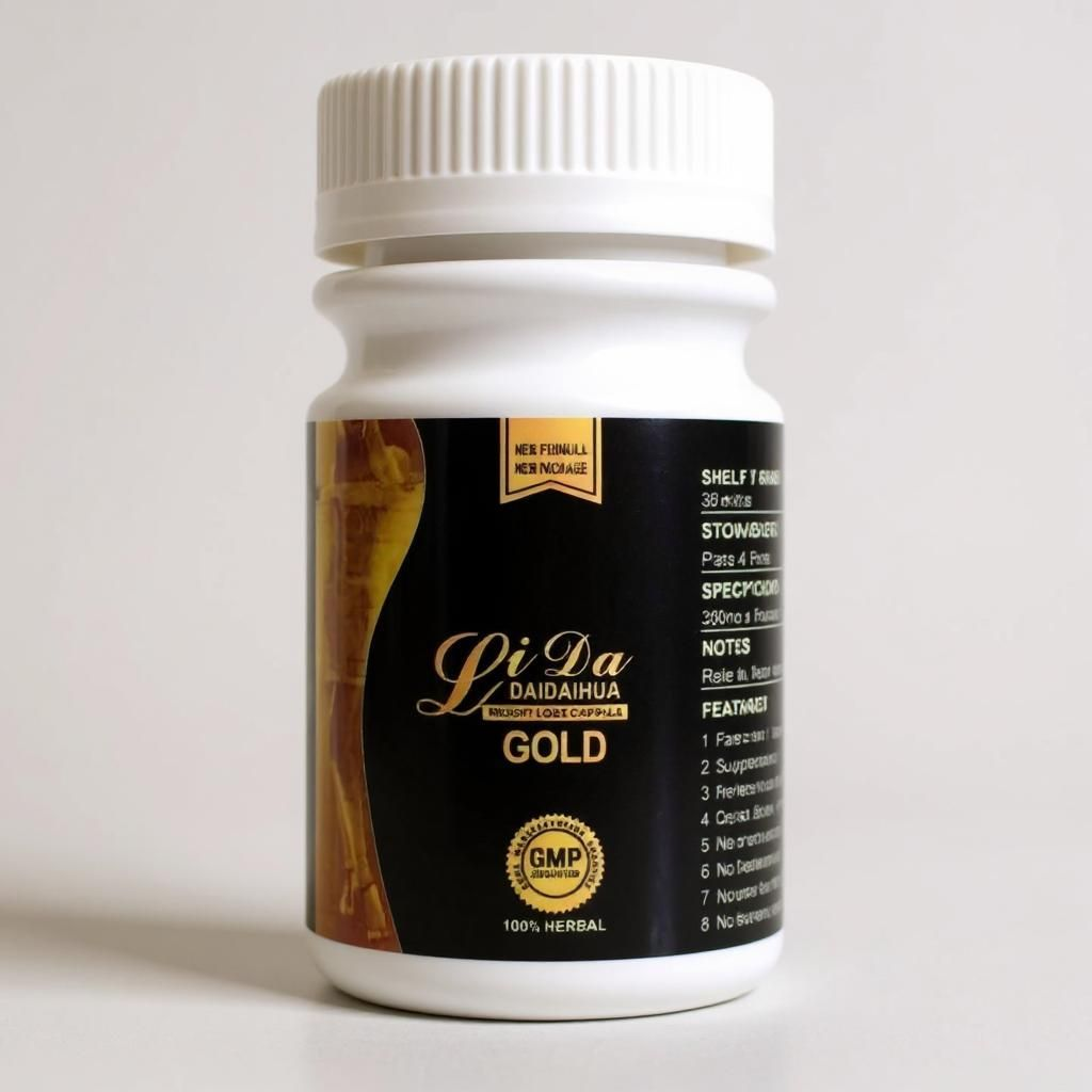 Capsulas LiDa Gold de DaiDaiHua | Ayuda Natural para Pérdida de Peso | Suplemento Adelgazante LiDa DaiDaiHua