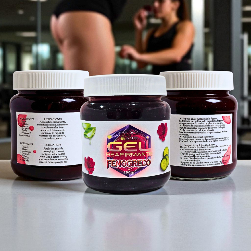 Gel Reafirmante de Fenogreco 250g BAJA FACIL Y RAPIDO CON KEILYN OSORIO