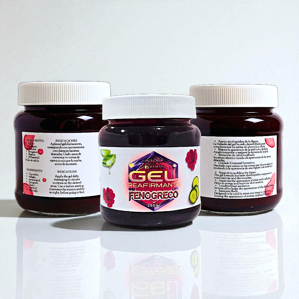 Gel Reafirmante de Fenogreco 250g BAJA FACIL Y RAPIDO CON KEILYN OSORIO