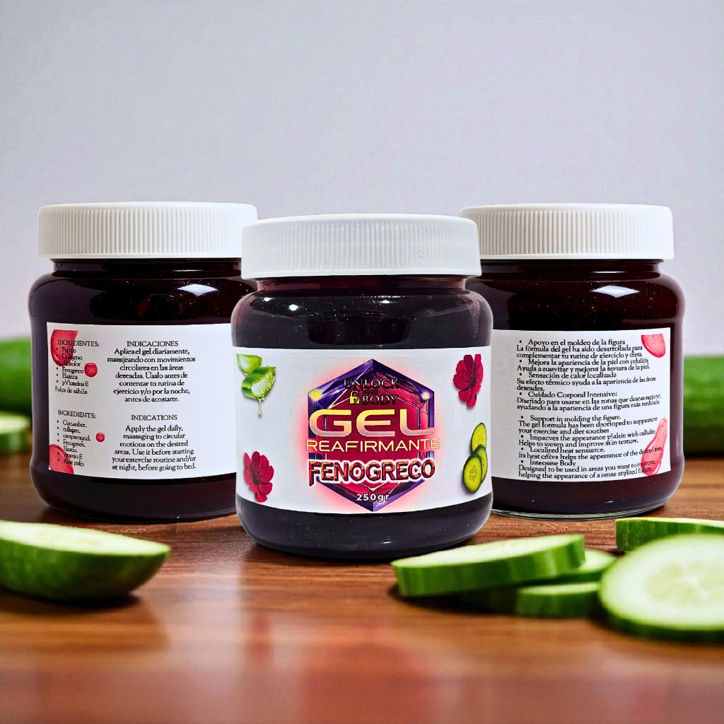 Gel Reafirmante de Fenogreco 250g BAJA FACIL Y RAPIDO CON KEILYN OSORIO