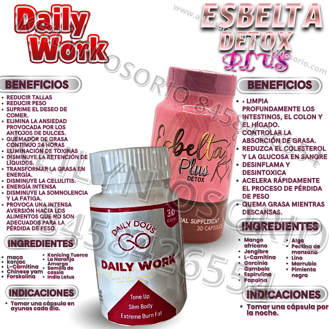 ESBELTA DETOX PLUS Y DAILY WORK