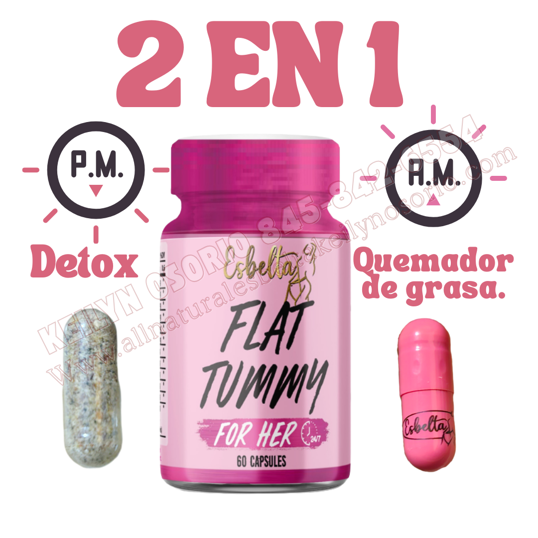 Esbelta Flat Tummy 2 en 1 Quemador y Detox