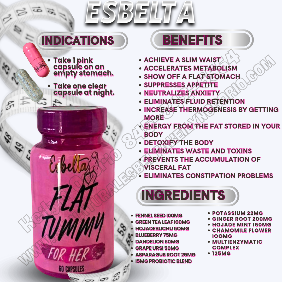 Esbelta Flat Tummy 2 en 1 Quemador y Detox
